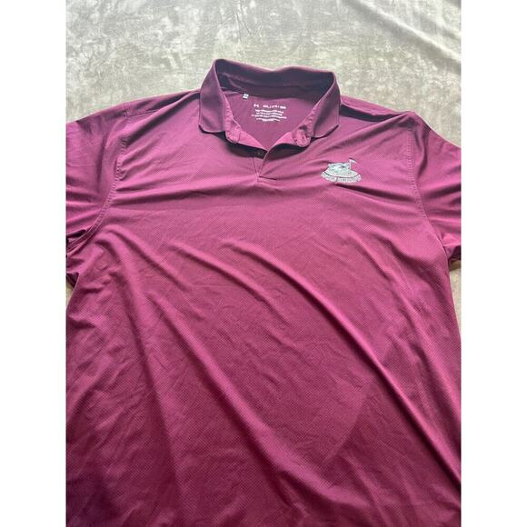 Wolf Hollow Golf Under Armour Red polo‎ Shirt Size 2XL Pullover Men's - Picture 1 of 4